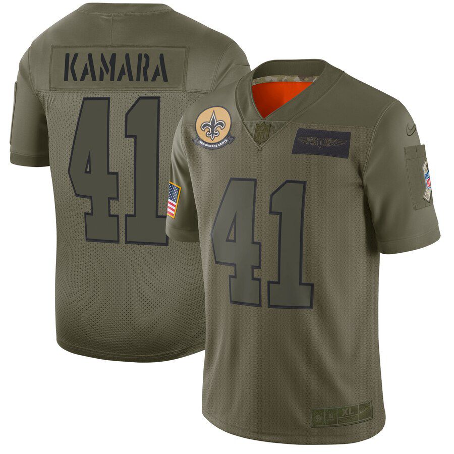 Men New Orleans Saints #41 Kamara Green Nike Olive Salute To Service Limited NFL Jerseys->new orleans saints->NFL Jersey